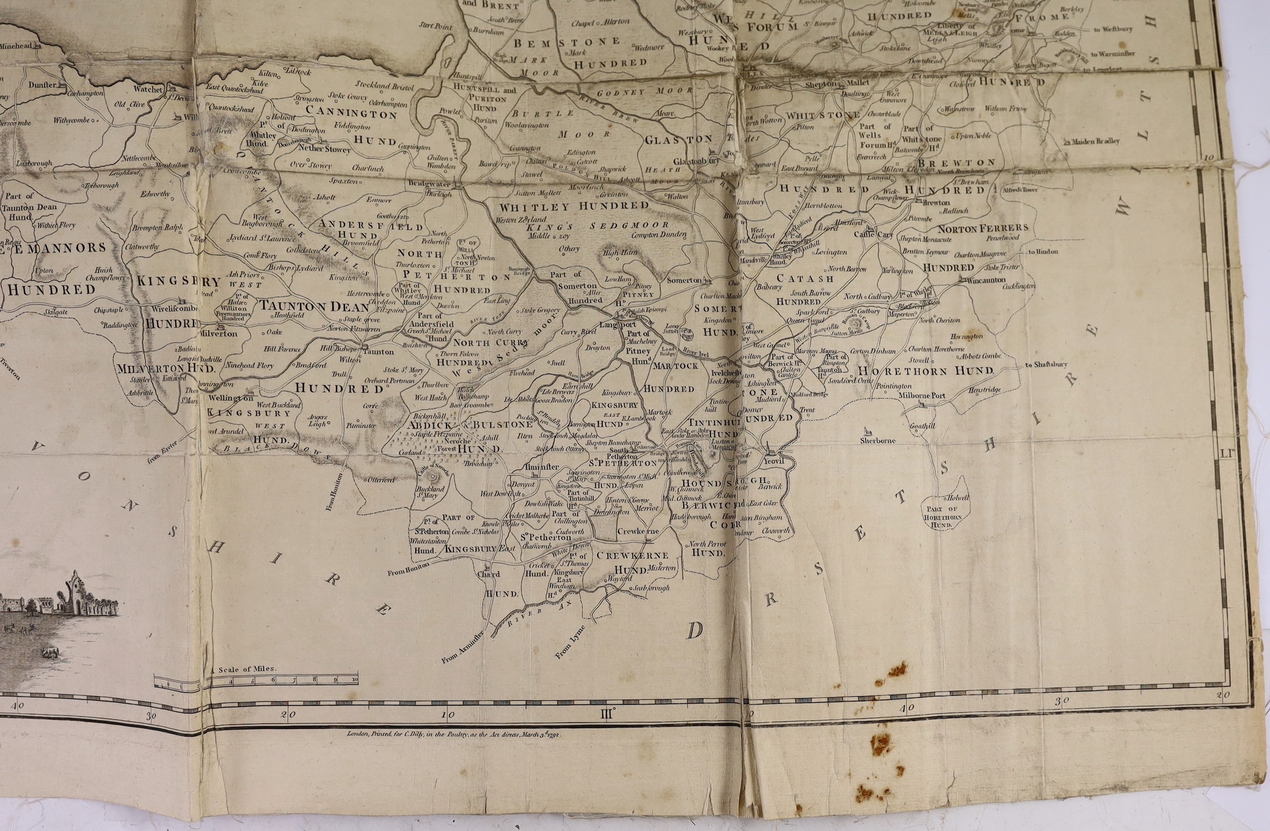 SOMERSET: Collinson, Rev. John - The History and Antiquities of the County of Somerset, collected from Authentick Records, and an Actual Survey made by the late Mr. Edmund Rack.... 3 vols. folded map, pictorial plan of B